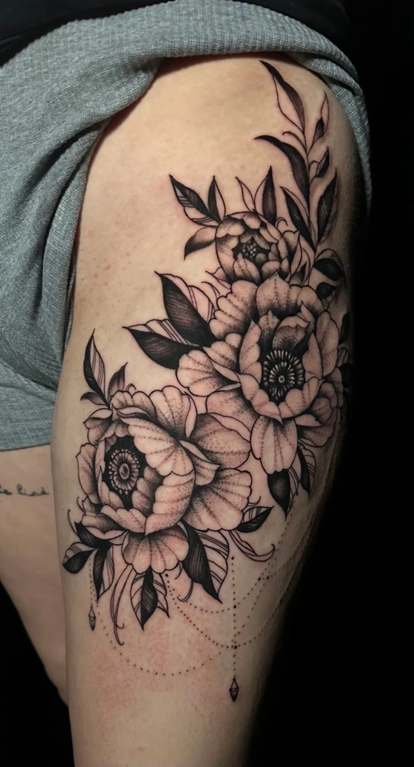 Floral Tattoo aus Ink District Bitburg