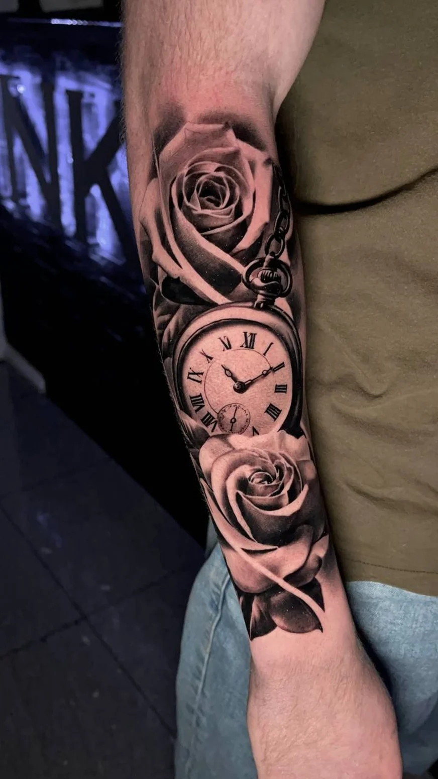 Floral Tattoo aus Ink District Heidelberg